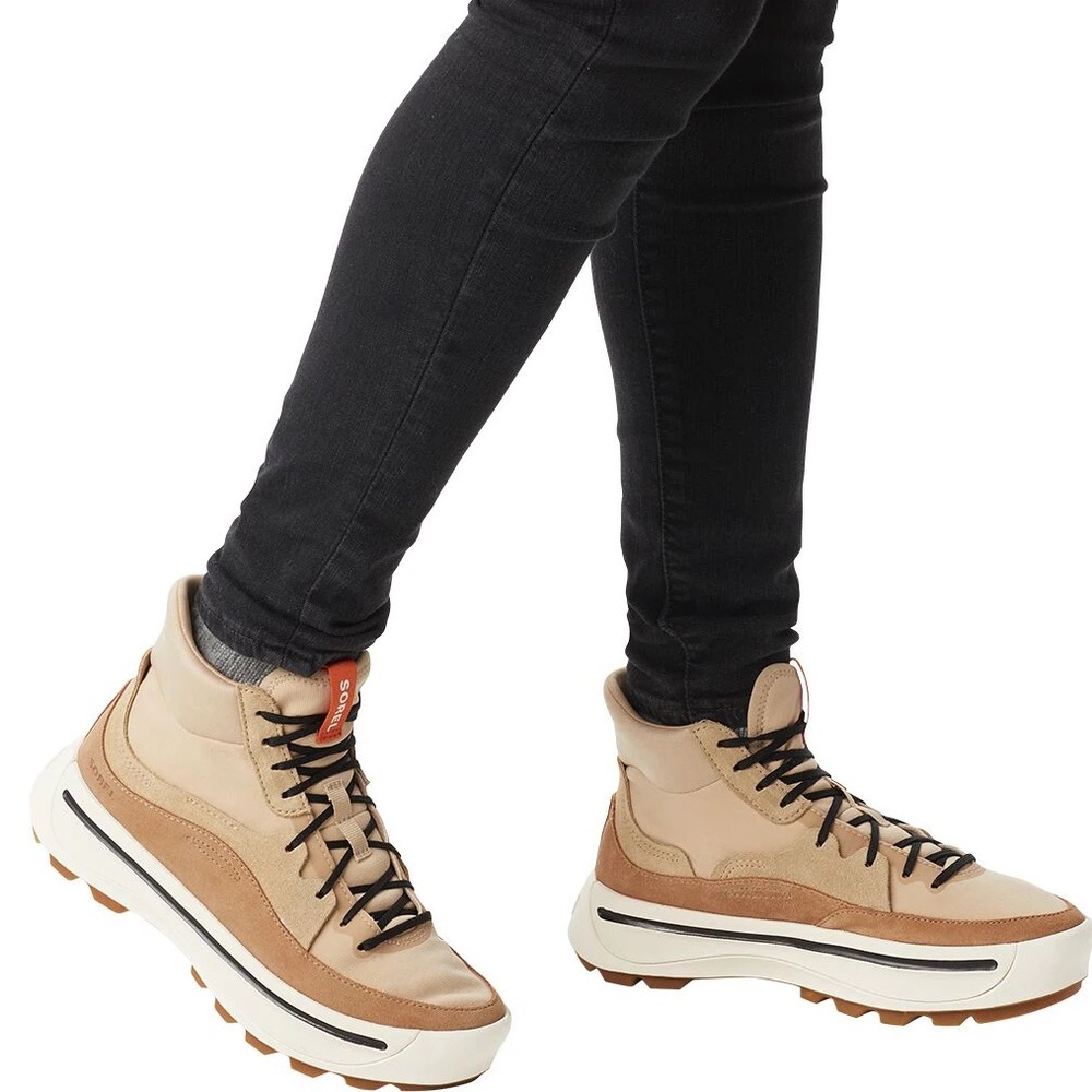 🌟LAST ONE! SOREL WOMENS ONA 503 MID HIGH TOP SNEAKER - TAN SIZE 9 - Picture 3 of 15